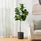 Glitzhome® 5ft. Faux Fiddle Leaf Fig Tree in Pot